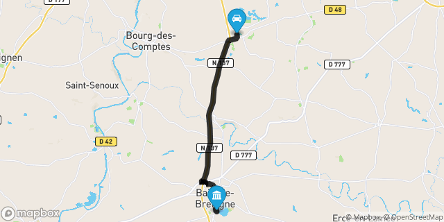 Itinéraire vers Bain-de-Bretagne