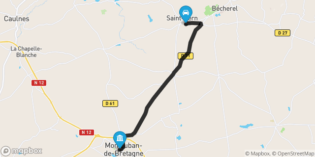 Itinéraire vers Montauban-de-Bretagne