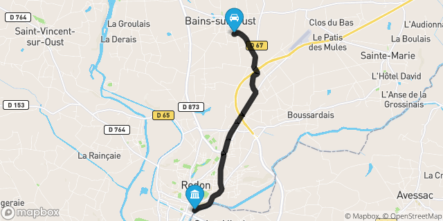 Itinéraire vers Redon