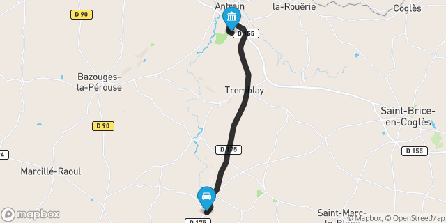 Itinéraire vers Antrain