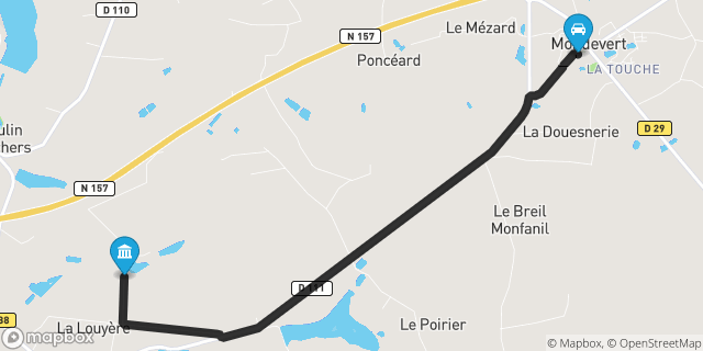Itinéraire vers Argentré-du-Plessis