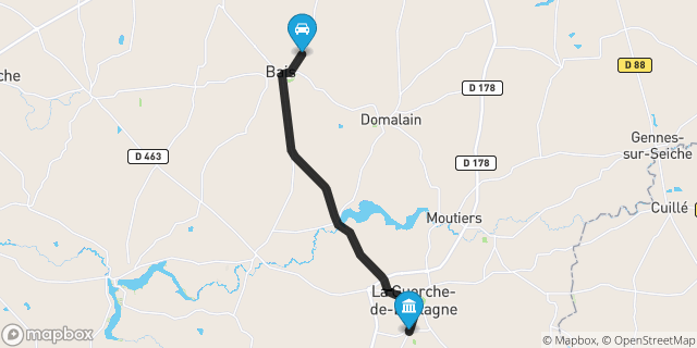 Itinéraire vers La Guerche-de-Bretagne