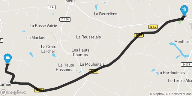 Itinéraire vers Louvigné-du-Désert