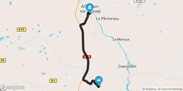 Itinéraire vers Argenton-sur-Creuse