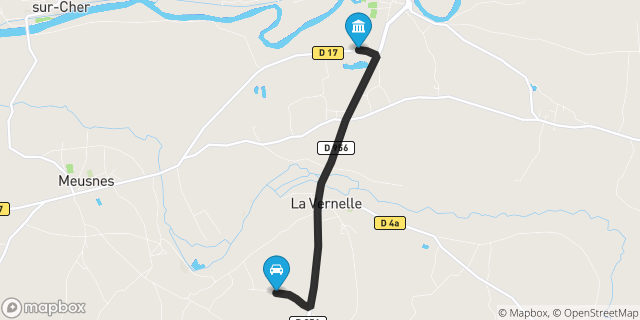Itinéraire vers Selles-sur-Cher
