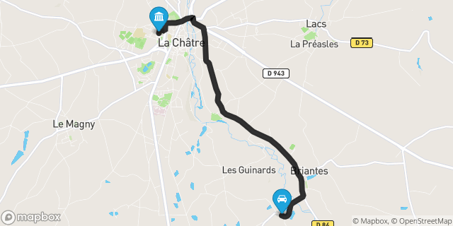 Itinéraire vers La Châtre
