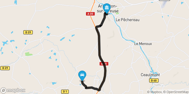 Itinéraire vers Argenton-sur-Creuse