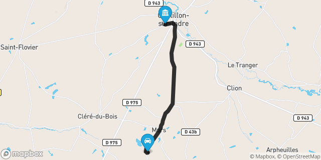 Itinéraire vers Châtillon-sur-Indre