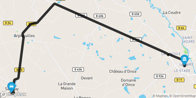 Itinéraire vers Buzançais