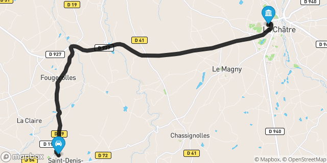Itinéraire vers La Châtre