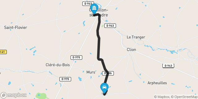 Itinéraire vers Châtillon-sur-Indre