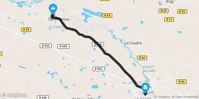 Itinéraire vers Buzançais