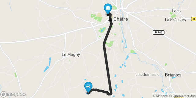 Itinéraire vers La Châtre