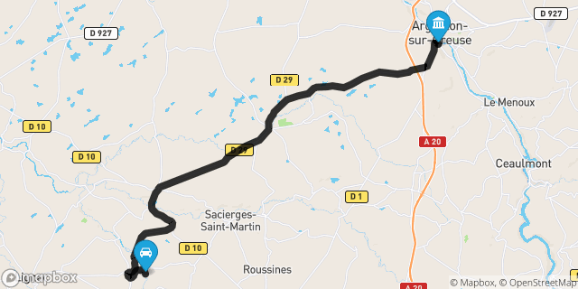 Itinéraire vers Argenton-sur-Creuse
