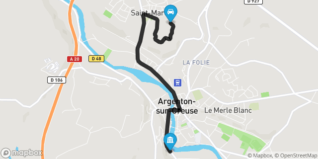 Itinéraire vers Argenton-sur-Creuse