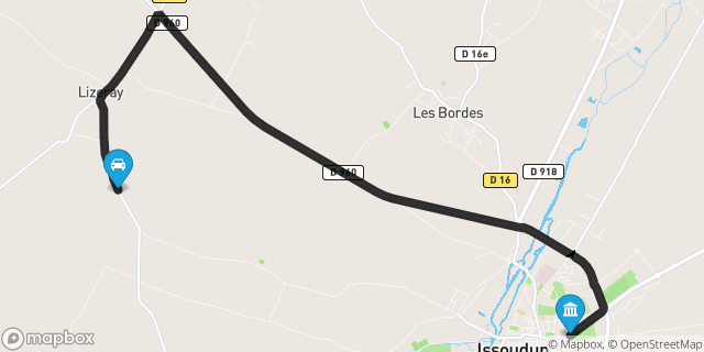 Itinéraire vers Issoudun