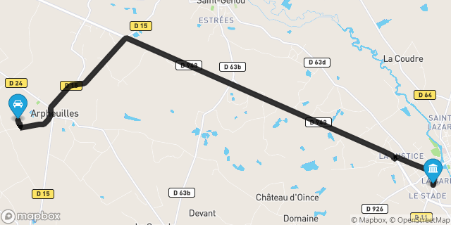 Itinéraire vers Buzançais