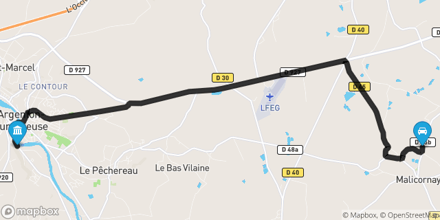 Itinéraire vers Argenton-sur-Creuse