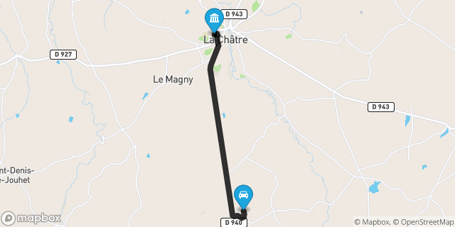 Itinéraire vers La Châtre