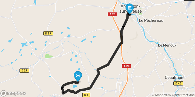 Itinéraire vers Argenton-sur-Creuse