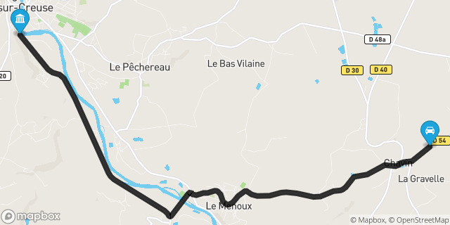 Itinéraire vers Argenton-sur-Creuse