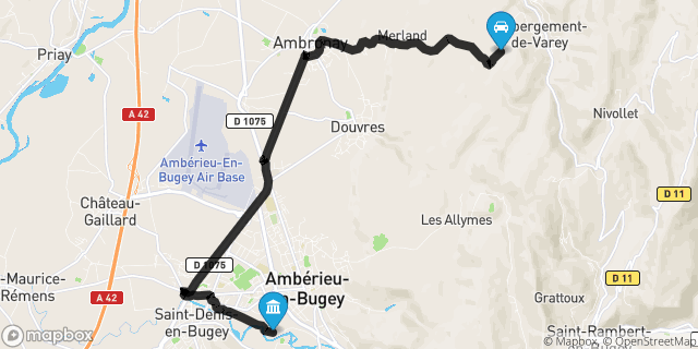Itinéraire vers Ambérieu-en-Bugey