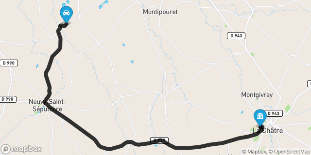 Itinéraire vers La Châtre