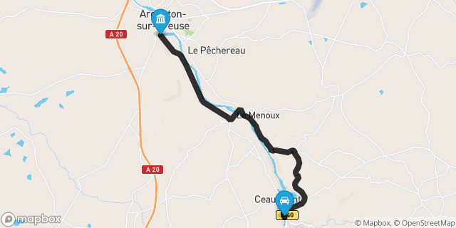 Itinéraire vers Argenton-sur-Creuse