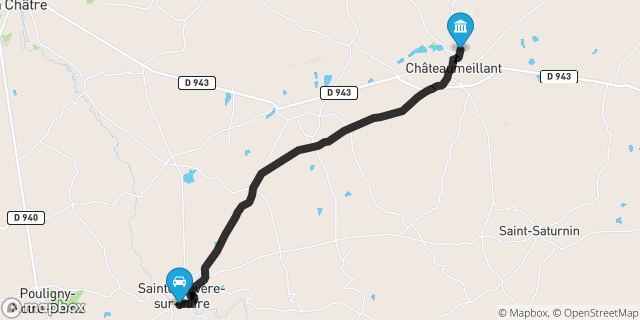 Itinéraire vers Châteaumeillant