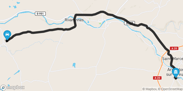 Itinéraire vers Argenton-sur-Creuse