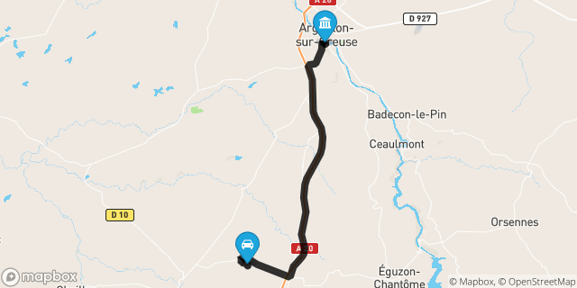 Itinéraire vers Argenton-sur-Creuse