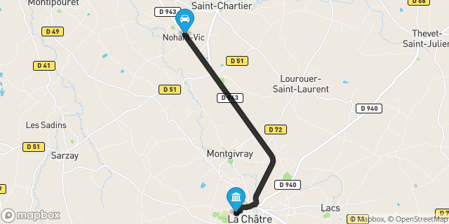 Itinéraire vers La Châtre