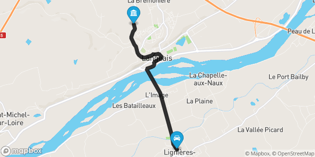 Itinéraire vers Langeais