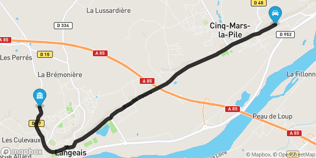 Itinéraire vers Langeais