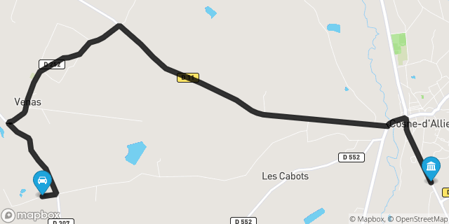 Itinéraire vers Cosne-d'Allier