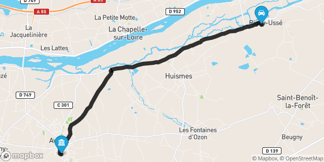 Itinéraire vers Beaumont-en-Véron