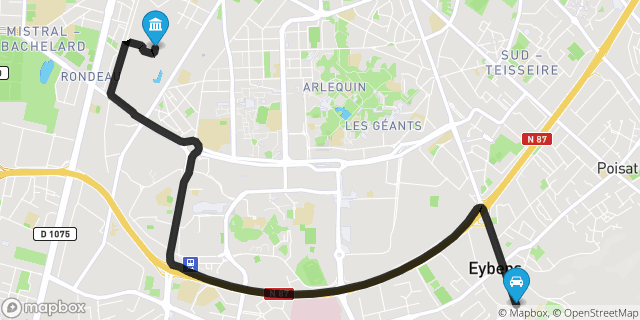Itinéraire vers Grenoble