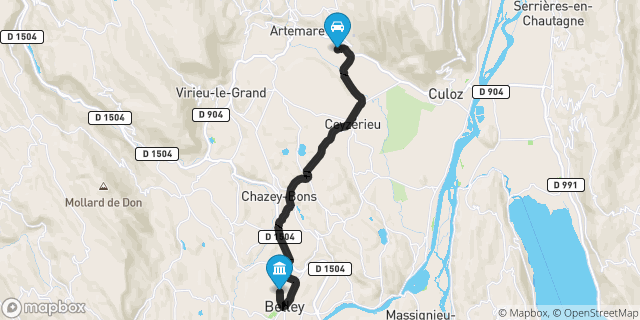 Itinéraire vers Belley