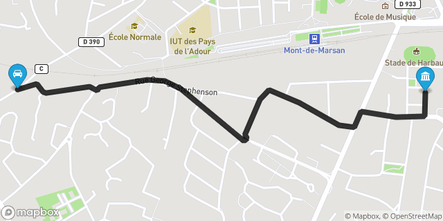 Itinéraire vers Mont-de-Marsan