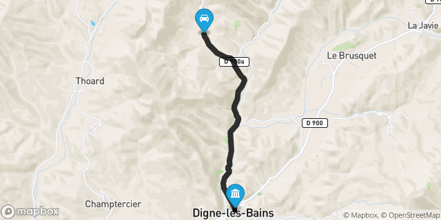 Itinéraire vers Digne-les-Bains