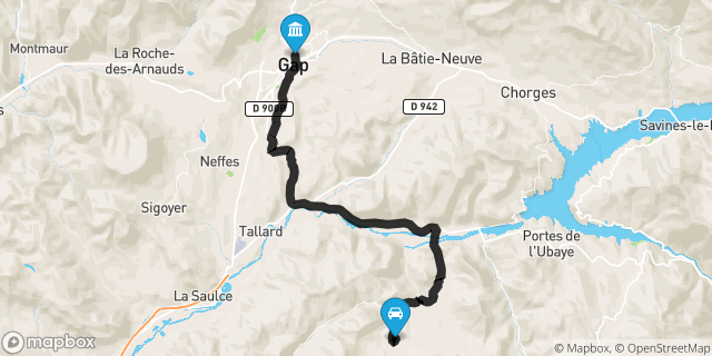 Itinéraire vers Gap