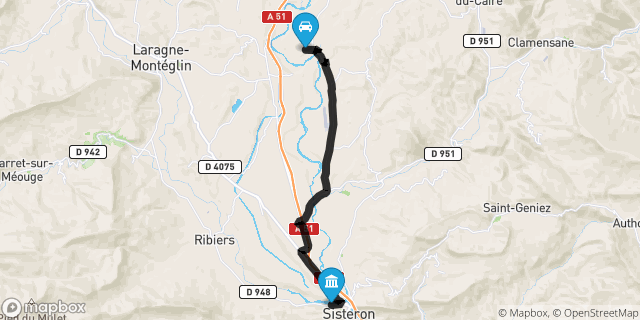 Itinéraire vers Sisteron