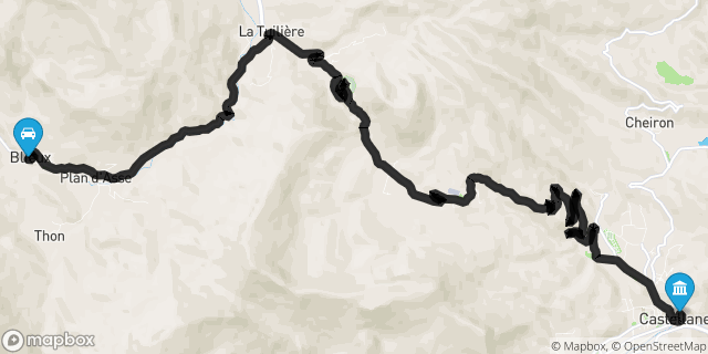Itinéraire vers Castellane