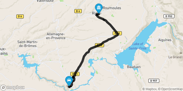 Itinéraire vers Riez