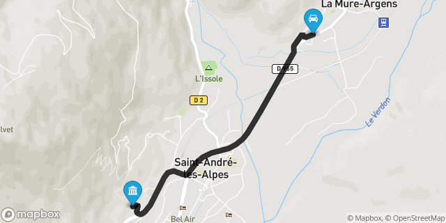 Itinéraire vers Saint-André-les-Alpes