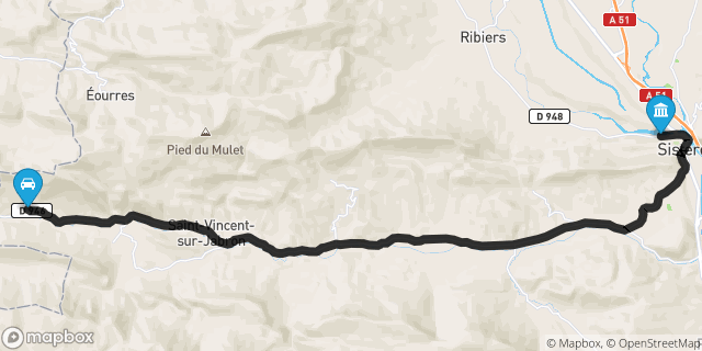 Itinéraire vers Sisteron