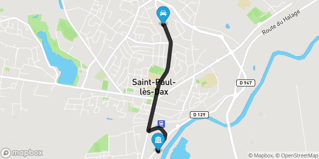 Itinéraire vers Dax