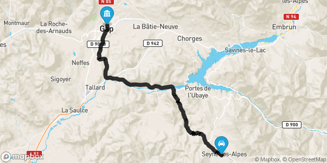 Itinéraire vers Gap