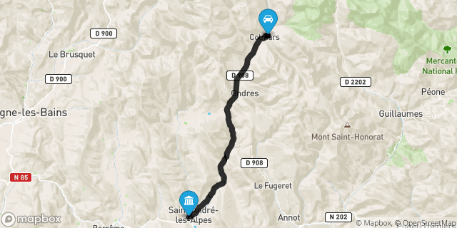Itinéraire vers Saint-André-les-Alpes