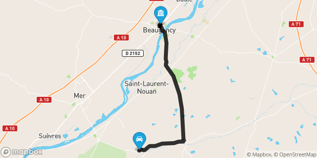 Itinéraire vers Beaugency